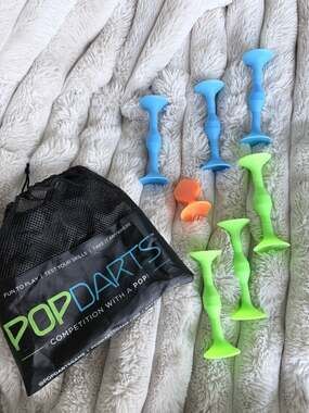 Popdarts Original Game Set with 6 Darts, Target Marker, and Carrying Bag